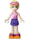 Minifig No: frnd106  Name: Friends Stephanie, Dark Purple Skirt, Bright Pink Top, Orange Roller Skates