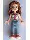 Minifig No: frnd228  Name: Friends Olivia, Sand Blue Trousers, White Top with ID Badge