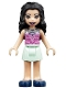 Minifig No: frnd309  Name: Friends Emma, Light Aqua Skirt, Dark Pink Top