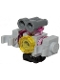 Minifig No: frnd339  Name: Friends Zobo the Robot, Roller Skate and Trans-Yellow Round Tile