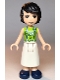 Minifig No: frnd356  Name: Friends David, Lime Shirt, White Apron with Lime Apple, Dark Blue Shoes