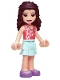 Minifig No: frnd463  Name: Friends Emma - Light Aqua Skirt, Coral Top, Medium Lavender Shoes