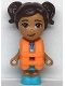 Minifig No: frnd543  Name: Friends Maya - Micro Doll, Orange Life Jacket
