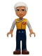 Lego part: Friends Isaac - Bright Light Orange Shirt, Dark Blue Pants, Reddish Brown Shoes