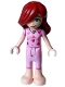 Minifig No: frnd603  Name: Friends Paisley - Bright Pink Pajamas, Top with Magenta and Coral Hearts