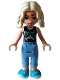 Minifig No: frnd604  Name: Friends Nova - Black and White Shirt with Video Game Controller, Sand Blue Trousers with Cuffs, Dark Turquoise Shoes