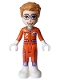 Minifig No: frnd694  Name: Friends Julian (Adult) - Astronaut, Reddish Orange Spacesuit