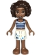 Lego part: Friends Aliya - Dark Blue Top, White Skirt with Stars