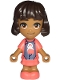 Minifig No: frnd766  Name: Friends Alba - Micro Doll, Coral Dress