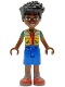 Lego part: Friends Zac - White and Yellow Jacket, Blue Shorts, Red Shoes