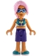 Lego part: Friends Sky - Dark Turquoise, Yellowish Green and Dark Purple Top, Dark Purple Shorts, Dark Turquoise Shoes