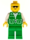 Minifig No: game002  Name: Jacket Green with 2 Large Pockets - Sunglasses, Green Legs, No Headgear (Green Cruiser)