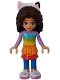 Minifig No: gdh006  Name: Gabby - Striped Shirt and Layered Skirt over Blue Leggings
