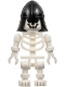 Minifig No: gen009  Name: Skeleton with Standard Skull, Black Neck Protector Helmet