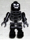 Minifig No: gen013  Name: Skeleton, Black - Evil Skull, Floppy Arms