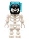 Minifig No: gen016  Name: Skeleton with Evil Skull, Black Aquaraiders II Helmet (Squid Victim)