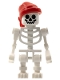 Minifig No: gen036  Name: Skeleton, Fantasy Era Torso with Standard Skull, Mechanical Arms, Red Bandana with Single Tail in Back