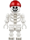 Minifig No: gen067  Name: Skeleton with Standard Skull, Red Rounded Top Bandana