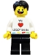 Minifig No: gen074  Name: LEGO Kladno Boy We Heart LEGO bricks Minifigure