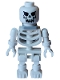Minifig No: gen174  Name: Skeleton - Evil Skull, Floppy Arms, Light Bluish Gray Neck Bracket