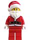 Minifig No: hol036  Name: Santa, Red Legs, Fur Lined Jacket, Brown Eyebrows