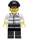 Minifig No: hol041  Name: Police - Jail Prisoner 86753 Prison Stripes, Black Knit Cap, Mask