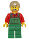 Minifig No: hol067  Name: Overalls Farmer Green, Dark Tan Hair and Beard