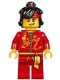 Minifig No: hol133  Name: Dragon Dance Performer, Top Knot and Headband, Lopsided Grin