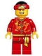 Minifig No: hol134  Name: Dragon Dance Performer, Tied Red Bandana, Open Mouth Smile with Teeth