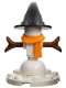 Minifig No: hol161  Name: Snowman - Black Wizard / Witch hat, Orange Scarf