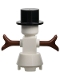 Minifig No: hol170  Name: Snowman with 2 x 2 Truncated Cone as Legs