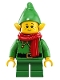 Minifig No: hol206  Name: Elf - Green Scalloped Collar with Bells, Scarf