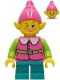 Minifig No: hol235a  Name: Pink Elf - Dark Turquoise Legs