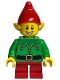 Minifig No: hol257  Name: Elf - Green Scalloped Collar with Bells, Red Hat