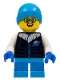 Minifig No: hol259  Name: Child - Boy, Black Ice Planet Coat, Dark Azure Short Legs, Dark Azure Beanie, Glasses