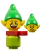 Minifig No: hol355  Name: Elf - Clip Hand, Happy / Sad