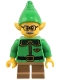 Lego part: Elf - Dark Green Collar and Gold Horn, Moustache and Glasses