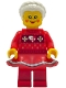 Minifig No: hol401 Name: Mrs. Claus - Red Holiday Sweater and Wavy Skirt Minifig No: hol401 Name: Mrs. Claus - Red Holiday Sweater and Wavy Skirt