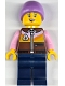 Minifig No: hol402 Name: Ice Skater - Female, Reddish Brown Jacket, Dark Blue Legs, Medium Lavender Beanie Minifig No: hol402 Name: Ice Skater - Female, Reddish Brown Jacket, Dark Blue Legs, Medium Lavender Beanie
