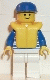 Minifig No: hor023 Name: Horizontal Lines Blue - Blue Arms - White Legs, Blue Cap, Life Jacket Minifig No: hor023 Name: Horizontal Lines Blue - Blue Arms - White Legs, Blue Cap, Life Jacket