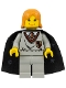 Minifig No: hp030  Name: Ginny Weasley - Gryffindor Shield Torso, Light Gray Legs, Black Cape with Stars