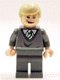 Minifig No: hp085  Name: Draco Malfoy, Dark Bluish Gray Sweater, Smirk