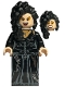 Minifig No: hp092  Name: Bellatrix Lestrange, Printed Black Dress, Long Black Hair