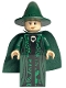 Minifig No: hp093  Name: Professor Minerva McGonagall, Dark Green Robe and Cape