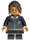 Minifig No: hp391  Name: Ravenclaw Student - Black Skirt and Short Legs with Dark Bluish Gray Stripes