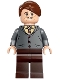 Minifig No: hp420  Name: Professor Remus Lupin - Dark Bluish Gray Cardigan, Tan Shirt