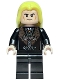 Minifig No: hp501  Name: Lucius Malfoy - Black Robe, Bright Light Yellow Hair, Plain Legs