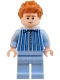 Minifig No: hp517  Name: Percy Weasley - Bright Light Blue Striped Pajamas