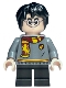 Minifig No: hp519  Name: Harry Potter - Gryffindor Sweater and Scarf, Black Short Legs