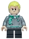 Minifig No: hp520  Name: Draco Malfoy - Slytherin Sweater and Scarf, Black Short Legs